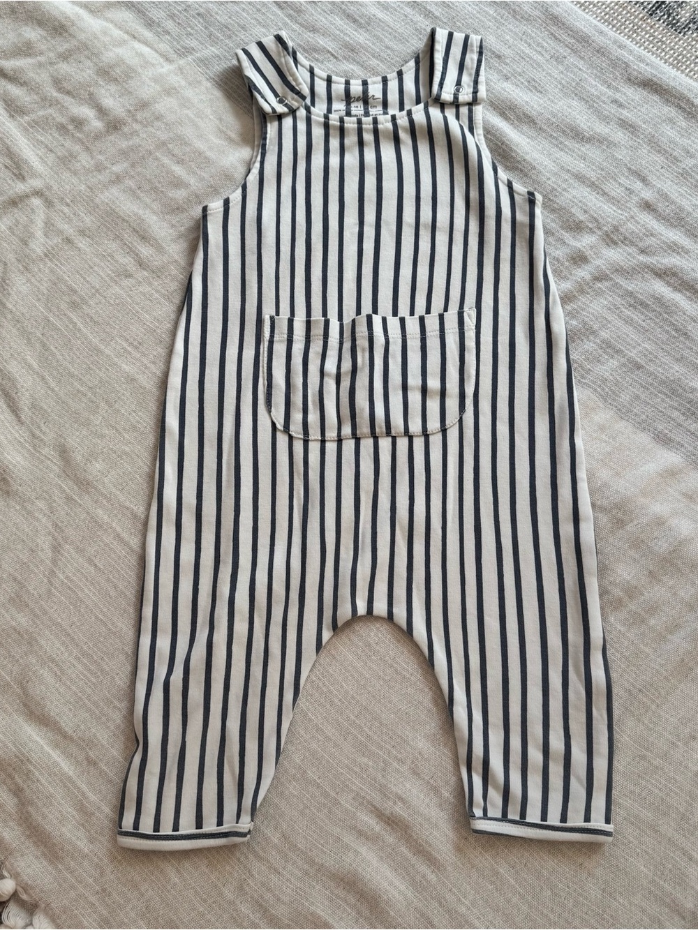Striped Navy and White Kids One-Piece Romper